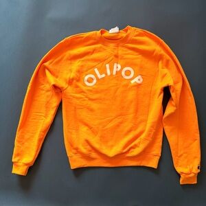 Olipop Bright Orange Crewneck Sweater